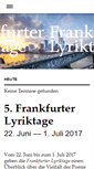Mobile Screenshot of frankfurter-lyriktage.de