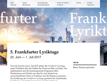 Tablet Screenshot of frankfurter-lyriktage.de